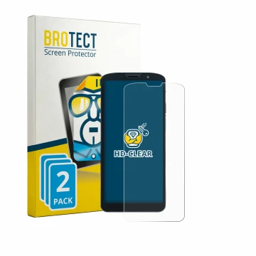 Front side of a product packaging with the brand logo BROTECT. Next to it is the device Unitech EA630 shown with the correspon