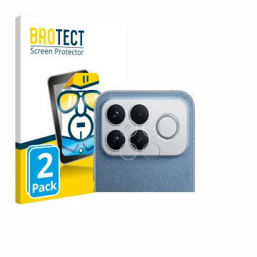Front side of a product packaging with the brand logo BROTECT. Next to it is the device Xiaomi Poco F8 Ultra (ONLY Camera Lens