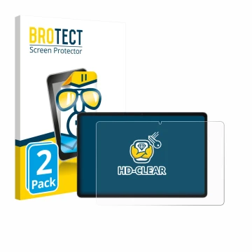 Front side of a product packaging with the brand logo BROTECT. Next to it is the device Alldocube iPlay 70E shown with the cor