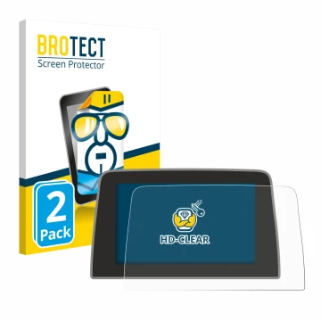 Front side of a product packaging with the brand logo BROTECT. Next to it is the device Ford Puma 2019 - 2023 shown with the c