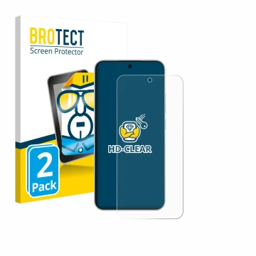 Front side of a product packaging with the brand logo BROTECT. Next to it is the device Oppo F31 Pro shown with the correspond