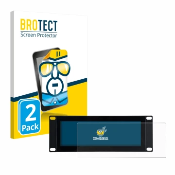 Front side of a product packaging with the brand logo BROTECT. Next to it is the device GeeekPi DP-0059 7.84