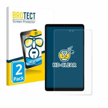 Front side of a product packaging with the brand logo BROTECT. Next to it is the device Alldocube iPlay 60 mini shown with the