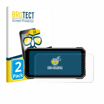 Front side of a product packaging with the brand logo BROTECT. Next to it is the device Vtopek MT26 6.25