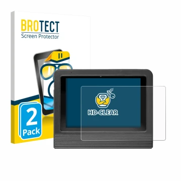 Front side of a product packaging with the brand logo BROTECT. Next to it is the device Launch X-431 V + 2026 10.1