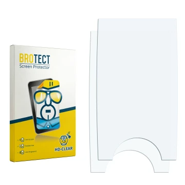 Front side of a product packaging with the brand logo BROTECT. Next to it is the corresponding screen protector.