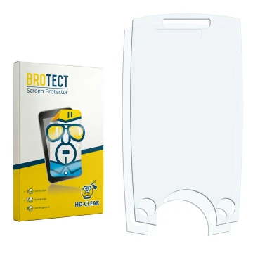 Front side of a product packaging with the brand logo BROTECT. Next to it is the corresponding screen protector.