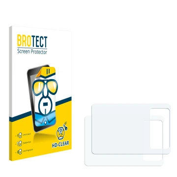 Front side of a product packaging with the brand logo BROTECT. Next to it is the corresponding screen protector.