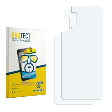 Front side of a product packaging with the brand logo BROTECT. Next to it is the corresponding screen protector.
