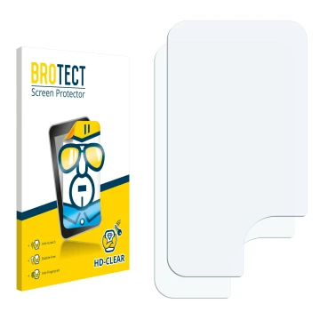 Front side of a product packaging with the brand logo BROTECT. Next to it is the corresponding screen protector.