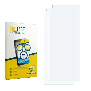 Front side of a product packaging with the brand logo BROTECT. Next to it is the corresponding screen protector.