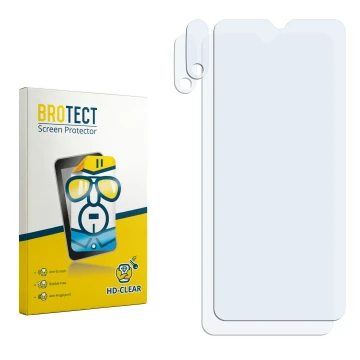 Front side of a product packaging with the brand logo BROTECT. Next to it is the corresponding screen protector.
