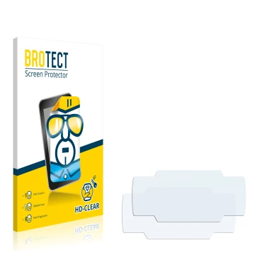 Front side of a product packaging with the brand logo BROTECT. Next to it is the corresponding screen protector.