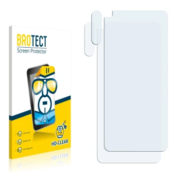 Front side of a product packaging with the brand logo BROTECT. Next to it is the corresponding screen protector.