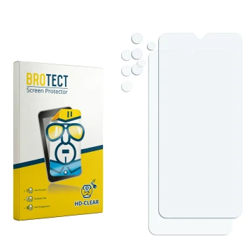 Front side of a product packaging with the brand logo BROTECT. Next to it is the corresponding screen protector.