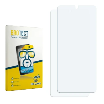 Front side of a product packaging with the brand logo BROTECT. Next to it is the corresponding screen protector.