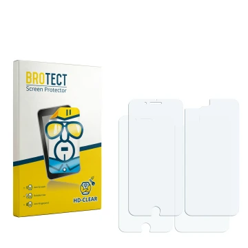 Front side of a product packaging with the brand logo BROTECT. Next to it is the corresponding screen protector.