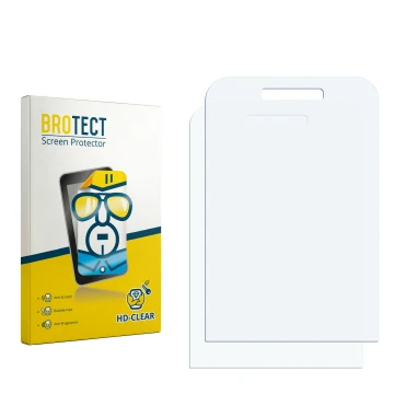 Front side of a product packaging with the brand logo BROTECT. Next to it is the corresponding screen protector.