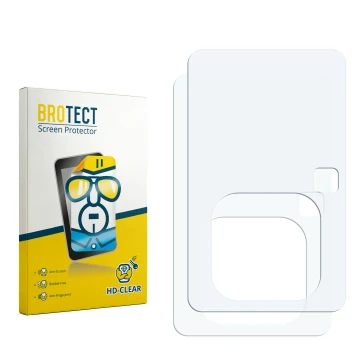 Front side of a product packaging with the brand logo BROTECT. Next to it is the corresponding screen protector.