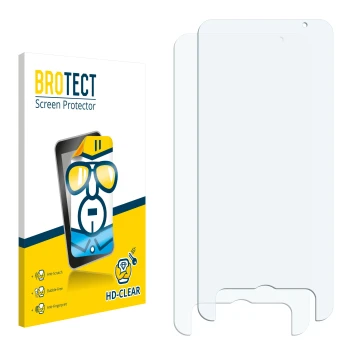Front side of a product packaging with the brand logo BROTECT. Next to it is the corresponding screen protector.