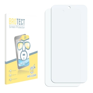 Front side of a product packaging with the brand logo BROTECT. Next to it is the corresponding screen protector.