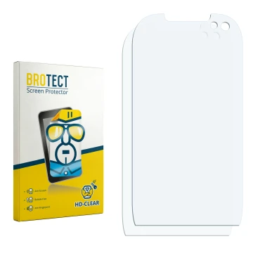 Front side of a product packaging with the brand logo BROTECT. Next to it is the corresponding screen protector.