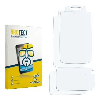 Front side of a product packaging with the brand logo BROTECT. Next to it is the corresponding screen protector.
