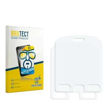 Front side of a product packaging with the brand logo BROTECT. Next to it is the corresponding screen protector.