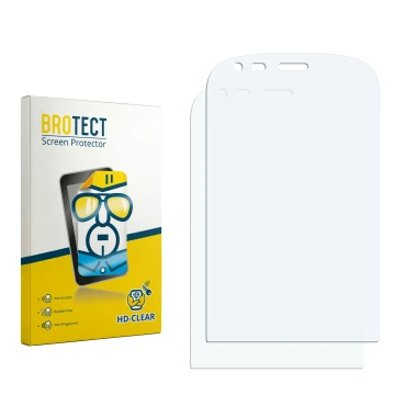 Front side of a product packaging with the brand logo BROTECT. Next to it is the corresponding screen protector.
