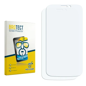 Front side of a product packaging with the brand logo BROTECT. Next to it is the corresponding screen protector.