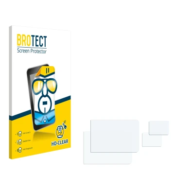 Front side of a product packaging with the brand logo BROTECT. Next to it is the corresponding screen protector.
