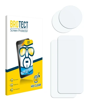 Front side of a product packaging with the brand logo BROTECT. Next to it is the corresponding screen protector.