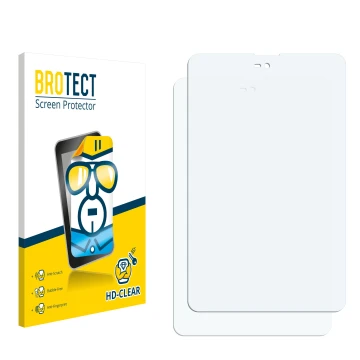 Front side of a product packaging with the brand logo BROTECT. Next to it is the corresponding screen protector.