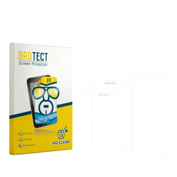 Front side of a product packaging with the brand logo BROTECT. Next to it is the corresponding screen protector.