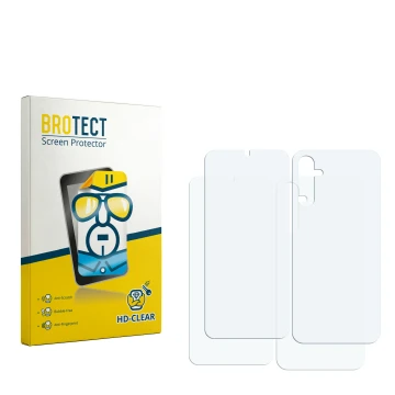 Front side of a product packaging with the brand logo BROTECT. Next to it is the corresponding screen protector.