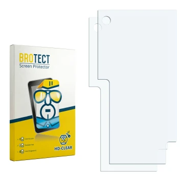 Front side of a product packaging with the brand logo BROTECT. Next to it is the corresponding screen protector.