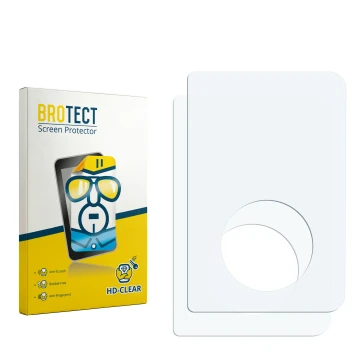 Front side of a product packaging with the brand logo BROTECT. Next to it is the corresponding screen protector.