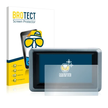 Front side of a product packaging with the brand logo BROTECT. Next to it is the device Garmin zumo 660 shown with the corresp