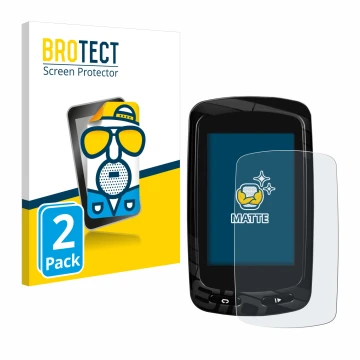Front side of a product packaging with the brand logo BROTECT. Next to it is the device Garmin Edge 810 shown with the corresp