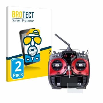 Front side of a product packaging with the brand logo BROTECT. Next to it is the device Graupner MZ-24 shown with the correspo