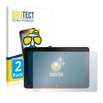 Front side of a product packaging with the brand logo BROTECT. Next to it is the device Dell Venue 11 Pro 7140 (2013-2014) sho