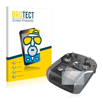 Front side of a product packaging with the brand logo BROTECT. Next to it is the device Weatronic Bat 60 shown with the corres