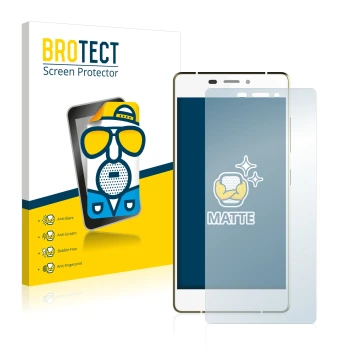 Front side of a product packaging with the brand logo BROTECT. Next to it is the device Gionee Elife S7 shown with the corresp