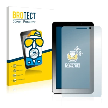 Front side of a product packaging with the brand logo BROTECT. Next to it is the device Kiano Elegance 7 3G shown with the cor