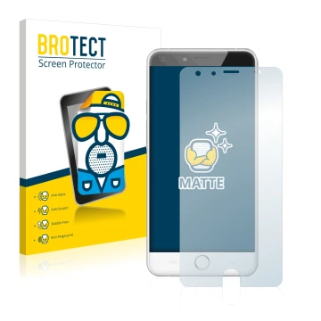 Front side of a product packaging with the brand logo BROTECT. Next to it is the device Ulefone Be Touch 2 shown with the corr