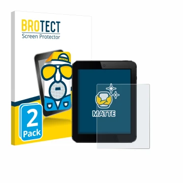 Front side of a product packaging with the brand logo BROTECT. Next to it is the device shown with the corresponding screen pr