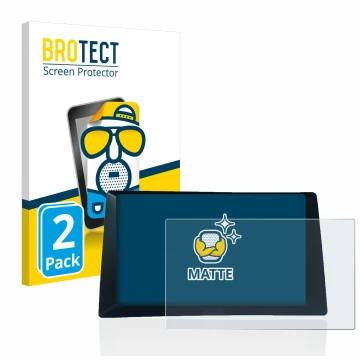 Front side of a product packaging with the brand logo BROTECT. Next to it is the device Audi A5 8T 2010 MMI 3G High shown with