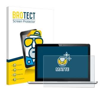 Front side of a product packaging with the brand logo BROTECT. Next to it is the device shown with the corresponding screen pr