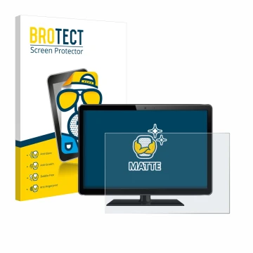 Front side of a product packaging with the brand logo BROTECT. Next to it is the device shown with the corresponding screen pr