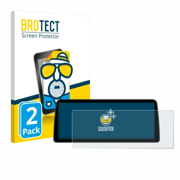 Front side of a product packaging with the brand logo BROTECT. Next to it is the device BMW Professional 10.2